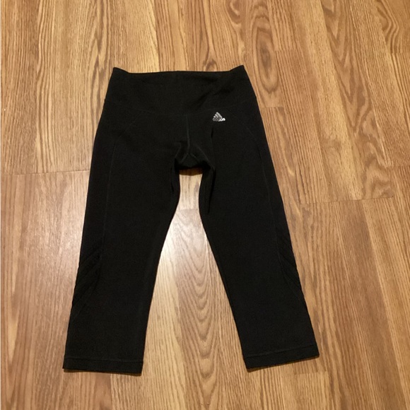 Adidas cliente capri leggings Atlantic size medium color black - Picture 2 of 8